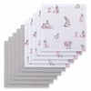 Bébé Lapin Rose & Cotton Grey 10`lu Müslin Bebek Ağız Bezi Paketi