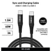 Minix Mx-2C60W Usb-C To Usb-C 150Cm Siyah Kablo