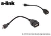 S-LINK SL-OTG15 15CM MICRO USB 5P OTG DATA KABLOSU