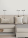 Home Daily Series Ekru Rengi Kırlent Yastık Kılıfı