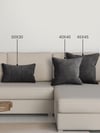 Home Daily Series Gri Renk Kırlent Yastık Kılıfı