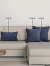 Home Daily Series Uzay Mavisi Rengi Kırlent Yastık Kılıfı