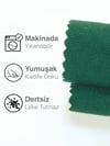 Kadife Dokulu Zümrüt Yeşili Rengi Daily Series Runner 40 X 140