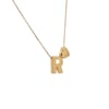 Altın Nesil - 14 Ayar R Harfli Kalpli Hayalet Zincir Altın Kolye