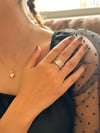 Bulgari Model Taşlı Beyaz Ve Sarı Altın Yüzük