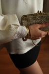 1960s Nadir İşlemeli İpek Saten Handmade Bluz