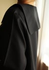 1980s Cırtlı Basic Siyah Tunik Elbise