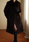 1980s Custom Made Dark Brown Orjinal Mink Real Fur