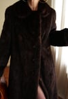 1980s Custom Made Dark Brown Orjinal Mink Real Fur