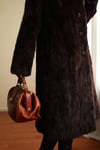 1980s Custom Made Dark Brown Orjinal Mink Real Fur