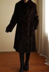 1980s Custom Made Dark Brown Orjinal Mink Real Fur