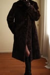 1980s Custom Made Dark Brown Orjinal Mink Real Fur