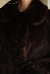1980s Custom Made Dark Brown Orjinal Mink Real Fur