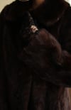 1980s Custom Made Dark Brown Orjinal Mink Real Fur