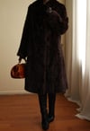 1980s Custom Made Dark Brown Orjinal Mink Real Fur