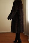 1980s Custom Made Dark Brown Orjinal Mink Real Fur