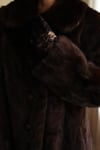 1980s Custom Made Dark Brown Orjinal Mink Real Fur