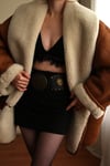 1980s Italian %100 Orjinal Sherling Vintage Nappa Kaban