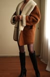 1980s Italian %100 Orjinal Sherling Vintage Nappa Kaban