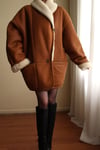 1980s Italian %100 Orjinal Sherling Vintage Nappa Kaban