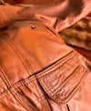 1980s Orjinal %100 Genuıne Leather Vintage Mont