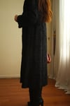 1980s Premium Özel Dikim %100 Orjinal Astragan Kürk Siyah Vintage Maxi Kaban