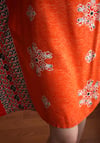1990s Handmade Viscon Kumaş Tek Parça Hazırlanmış Vintage Panço Üst