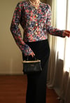 19th Century Interpreted Design Barok Printed Crop Ceket