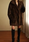90s Oversize Leopar Desenli Kısa Tüylü Vintage Peluş Blazer