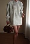 ANDREA MARE %100 Silk  Güpür Katmanlı Yaka Vintage Gömlek