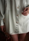 ANDREA MARE %100 Silk  Güpür Katmanlı Yaka Vintage Gömlek