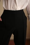Atelier Cepli Yüksekbel Siyah Bol Paçalı Vintage Pantolon