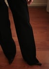 Atelier Cepli Yüksekbel Siyah Bol Paçalı Vintage Pantolon