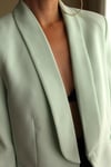 Crop Soft Yeşil Blazer