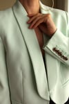 Crop Soft Yeşil Blazer