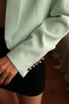 Crop Soft Yeşil Blazer