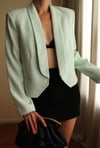 Crop Soft Yeşil Blazer