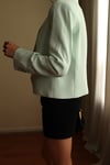 Crop Soft Yeşil Blazer
