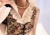 Handmade 8 mm Cam Ekru Tek Dizim İnci Choker Kolye