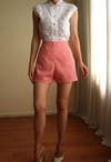 Inspired By Vintage 1960 Style Crow's Feet Pattern Mini Şort