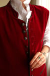 Koleksiyonluk Nadir Distler Orıgınal Trachten Silver Button Vintage Yelek