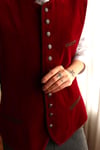 Koleksiyonluk Nadir Distler Orıgınal Trachten Silver Button Vintage Yelek