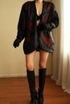 Reworked 70s 80s Handmade Vatkalı Hippie Oversized Patchwork Genuine Leather Vintage Ceket