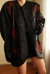 Reworked 70s 80s Handmade Vatkalı Hippie Oversized Patchwork Genuine Leather Vintage Ceket