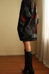 Reworked 70s 80s Handmade Vatkalı Hippie Oversized Patchwork Genuine Leather Vintage Ceket