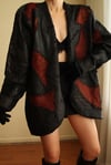 Reworked 70s 80s Handmade Vatkalı Hippie Oversized Patchwork Genuine Leather Vintage Ceket