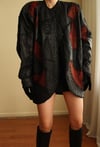Reworked 70s 80s Handmade Vatkalı Hippie Oversized Patchwork Genuine Leather Vintage Ceket