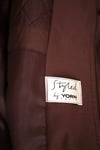 Styled by YORN PARIS Kapitone Dolgu Astarlı Kahverengi Maxi Vintage Trenccoat