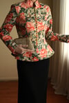 Victorian 19th Century Interpreted Design Volanlı Printed Ceket