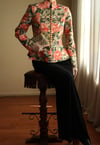Victorian 19th Century Interpreted Design Volanlı Printed Ceket
